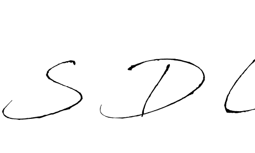 Create a beautiful signature design for name S D L. With this signature (Antro_Vectra) fonts, you can make a handwritten signature for free. S D L signature style 6 images and pictures png