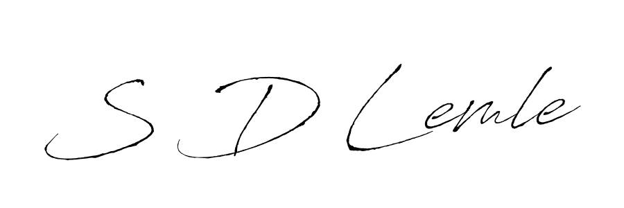 Make a beautiful signature design for name S D Lemle. With this signature (Antro_Vectra) style, you can create a handwritten signature for free. S D Lemle signature style 6 images and pictures png