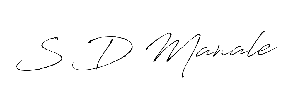 Make a beautiful signature design for name S D Manale. With this signature (Antro_Vectra) style, you can create a handwritten signature for free. S D Manale signature style 6 images and pictures png