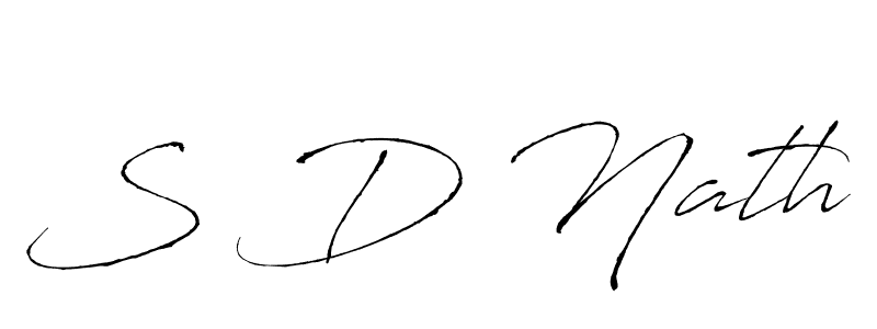 You should practise on your own different ways (Antro_Vectra) to write your name (S D Nath) in signature. don't let someone else do it for you. S D Nath signature style 6 images and pictures png