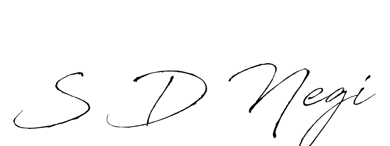 Design your own signature with our free online signature maker. With this signature software, you can create a handwritten (Antro_Vectra) signature for name S D Negi. S D Negi signature style 6 images and pictures png