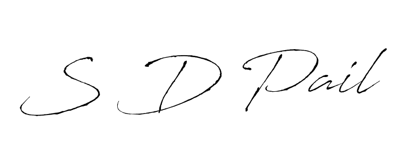 How to make S D Pail name signature. Use Antro_Vectra style for creating short signs online. This is the latest handwritten sign. S D Pail signature style 6 images and pictures png