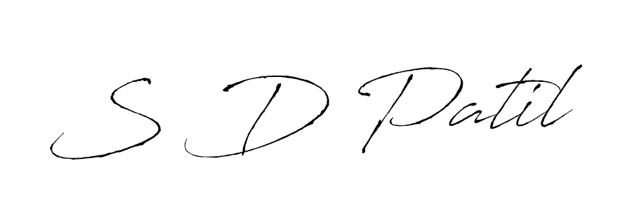 Make a beautiful signature design for name S D Patil. With this signature (Antro_Vectra) style, you can create a handwritten signature for free. S D Patil signature style 6 images and pictures png