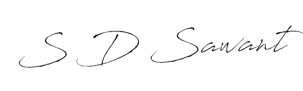 Create a beautiful signature design for name S D Sawant. With this signature (Antro_Vectra) fonts, you can make a handwritten signature for free. S D Sawant signature style 6 images and pictures png