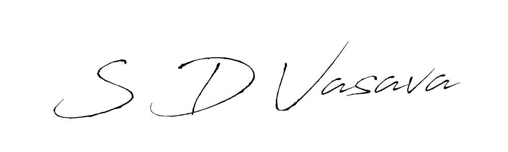 if you are searching for the best signature style for your name S D Vasava. so please give up your signature search. here we have designed multiple signature styles  using Antro_Vectra. S D Vasava signature style 6 images and pictures png