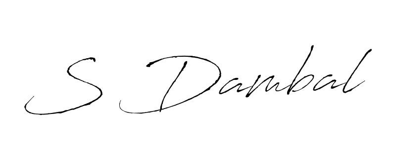 How to make S Dambal name signature. Use Antro_Vectra style for creating short signs online. This is the latest handwritten sign. S Dambal signature style 6 images and pictures png