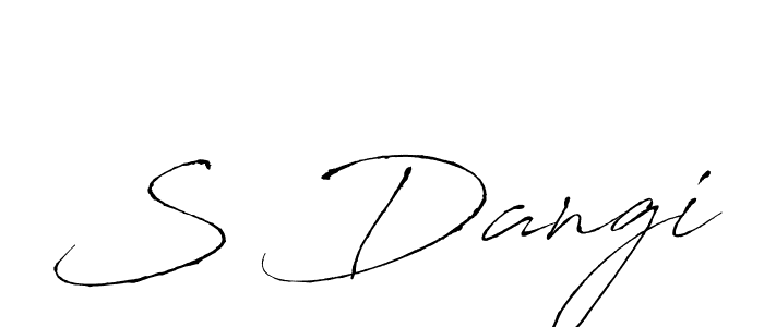 S Dangi stylish signature style. Best Handwritten Sign (Antro_Vectra) for my name. Handwritten Signature Collection Ideas for my name S Dangi. S Dangi signature style 6 images and pictures png