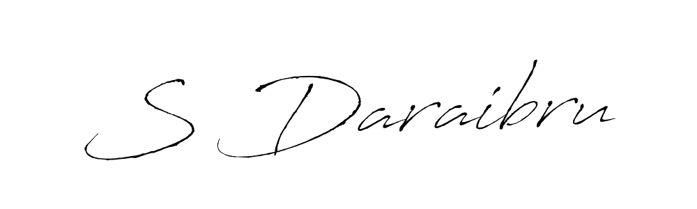Design your own signature with our free online signature maker. With this signature software, you can create a handwritten (Antro_Vectra) signature for name S Daraibru. S Daraibru signature style 6 images and pictures png