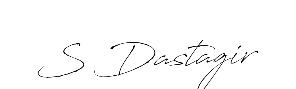 Design your own signature with our free online signature maker. With this signature software, you can create a handwritten (Antro_Vectra) signature for name S Dastagir. S Dastagir signature style 6 images and pictures png