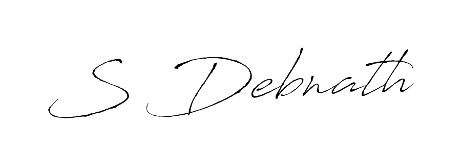 Design your own signature with our free online signature maker. With this signature software, you can create a handwritten (Antro_Vectra) signature for name S Debnath. S Debnath signature style 6 images and pictures png