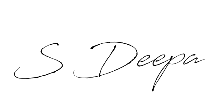 Design your own signature with our free online signature maker. With this signature software, you can create a handwritten (Antro_Vectra) signature for name S Deepa. S Deepa signature style 6 images and pictures png