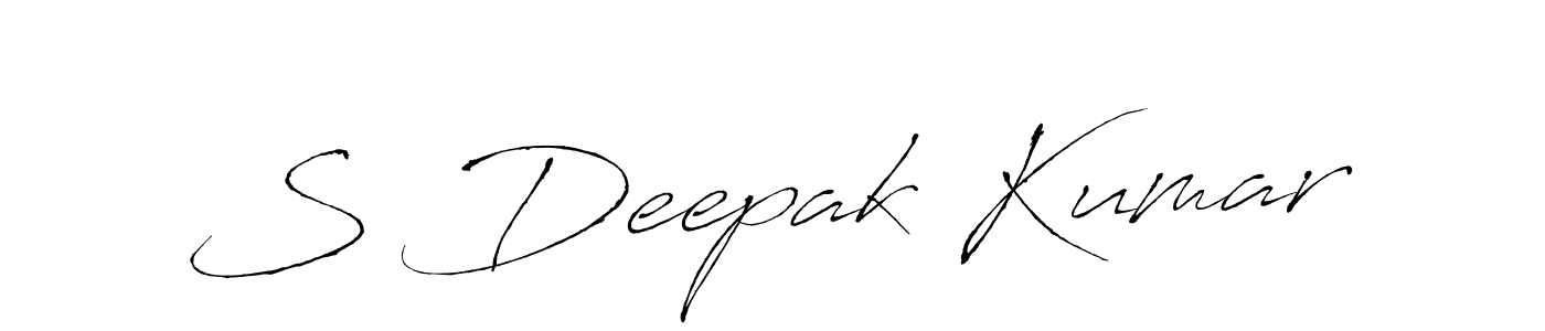 Design your own signature with our free online signature maker. With this signature software, you can create a handwritten (Antro_Vectra) signature for name S Deepak Kumar. S Deepak Kumar signature style 6 images and pictures png