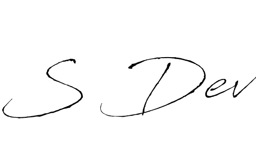 S Dev stylish signature style. Best Handwritten Sign (Antro_Vectra) for my name. Handwritten Signature Collection Ideas for my name S Dev. S Dev signature style 6 images and pictures png