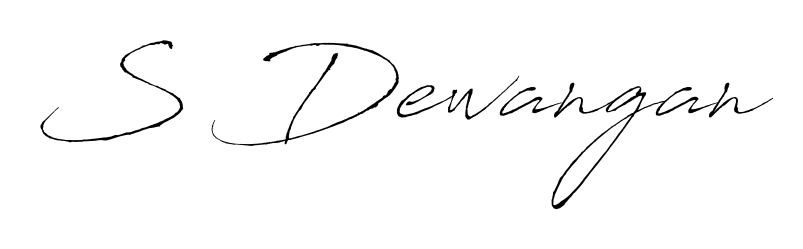 Design your own signature with our free online signature maker. With this signature software, you can create a handwritten (Antro_Vectra) signature for name S Dewangan. S Dewangan signature style 6 images and pictures png