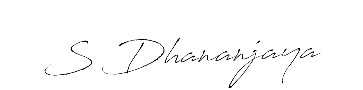 Also You can easily find your signature by using the search form. We will create S Dhananjaya name handwritten signature images for you free of cost using Antro_Vectra sign style. S Dhananjaya signature style 6 images and pictures png