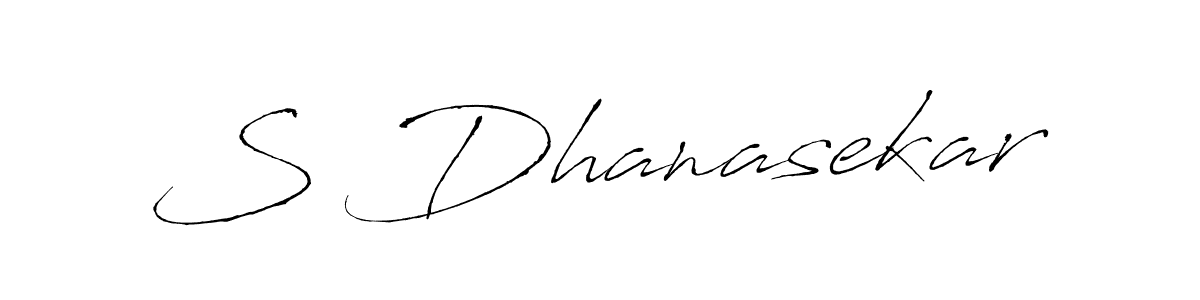 How to make S Dhanasekar name signature. Use Antro_Vectra style for creating short signs online. This is the latest handwritten sign. S Dhanasekar signature style 6 images and pictures png