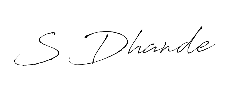 Antro_Vectra is a professional signature style that is perfect for those who want to add a touch of class to their signature. It is also a great choice for those who want to make their signature more unique. Get S Dhande name to fancy signature for free. S Dhande signature style 6 images and pictures png