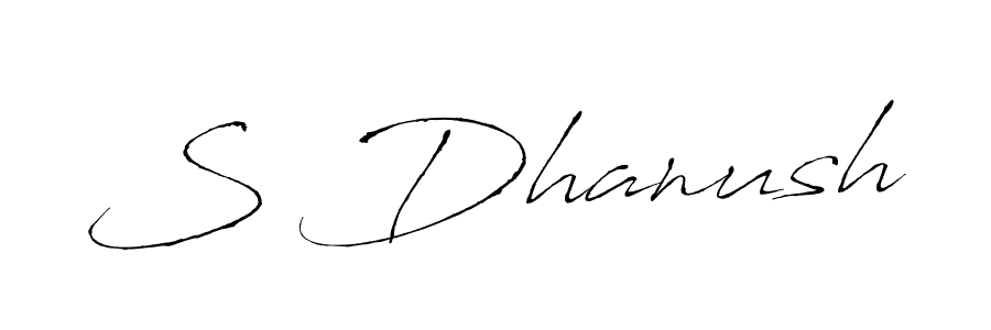 Similarly Antro_Vectra is the best handwritten signature design. Signature creator online .You can use it as an online autograph creator for name S Dhanush. S Dhanush signature style 6 images and pictures png