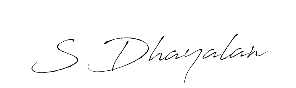 if you are searching for the best signature style for your name S Dhayalan. so please give up your signature search. here we have designed multiple signature styles  using Antro_Vectra. S Dhayalan signature style 6 images and pictures png