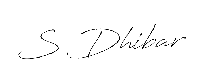 Use a signature maker to create a handwritten signature online. With this signature software, you can design (Antro_Vectra) your own signature for name S Dhibar. S Dhibar signature style 6 images and pictures png