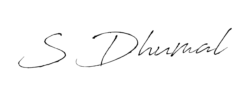 Similarly Antro_Vectra is the best handwritten signature design. Signature creator online .You can use it as an online autograph creator for name S Dhumal. S Dhumal signature style 6 images and pictures png