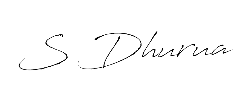 S Dhurua stylish signature style. Best Handwritten Sign (Antro_Vectra) for my name. Handwritten Signature Collection Ideas for my name S Dhurua. S Dhurua signature style 6 images and pictures png