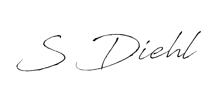 Design your own signature with our free online signature maker. With this signature software, you can create a handwritten (Antro_Vectra) signature for name S Diehl. S Diehl signature style 6 images and pictures png