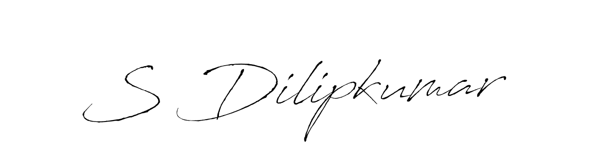 Create a beautiful signature design for name S Dilipkumar. With this signature (Antro_Vectra) fonts, you can make a handwritten signature for free. S Dilipkumar signature style 6 images and pictures png