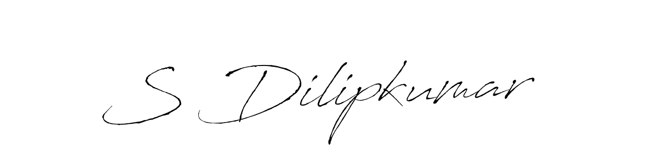 How to make S Dilipkumar  signature? Antro_Vectra is a professional autograph style. Create handwritten signature for S Dilipkumar  name. S Dilipkumar  signature style 6 images and pictures png