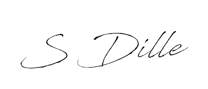Make a beautiful signature design for name S Dille. With this signature (Antro_Vectra) style, you can create a handwritten signature for free. S Dille signature style 6 images and pictures png
