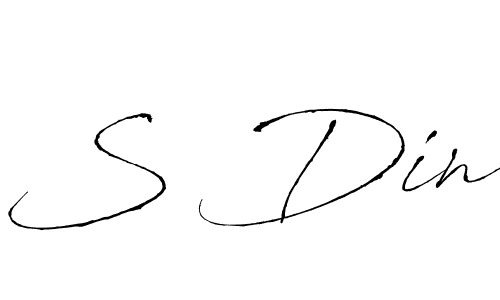 S Din stylish signature style. Best Handwritten Sign (Antro_Vectra) for my name. Handwritten Signature Collection Ideas for my name S Din. S Din signature style 6 images and pictures png
