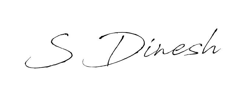 How to make S Dinesh name signature. Use Antro_Vectra style for creating short signs online. This is the latest handwritten sign. S Dinesh signature style 6 images and pictures png