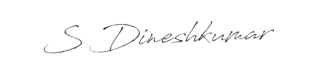 Design your own signature with our free online signature maker. With this signature software, you can create a handwritten (Antro_Vectra) signature for name S Dineshkumar. S Dineshkumar signature style 6 images and pictures png