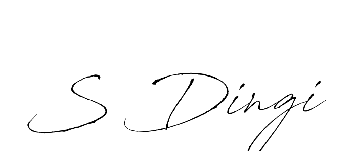 Use a signature maker to create a handwritten signature online. With this signature software, you can design (Antro_Vectra) your own signature for name S Dingi. S Dingi signature style 6 images and pictures png
