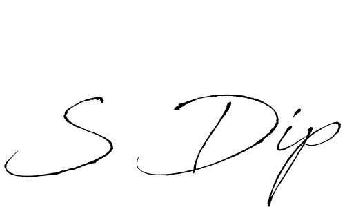You should practise on your own different ways (Antro_Vectra) to write your name (S Dip) in signature. don't let someone else do it for you. S Dip signature style 6 images and pictures png