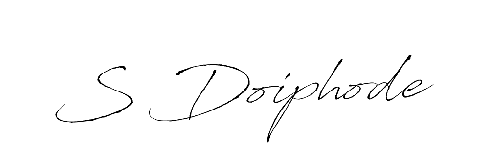 Create a beautiful signature design for name S Doiphode. With this signature (Antro_Vectra) fonts, you can make a handwritten signature for free. S Doiphode signature style 6 images and pictures png