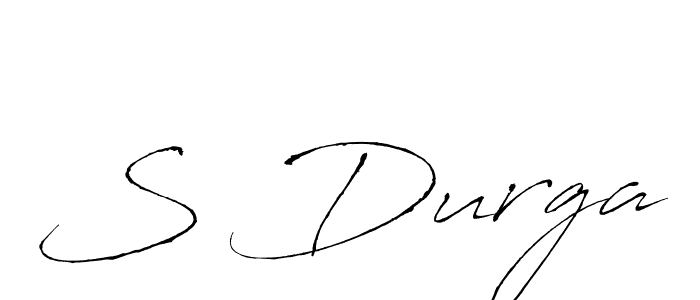 Create a beautiful signature design for name S Durga. With this signature (Antro_Vectra) fonts, you can make a handwritten signature for free. S Durga signature style 6 images and pictures png