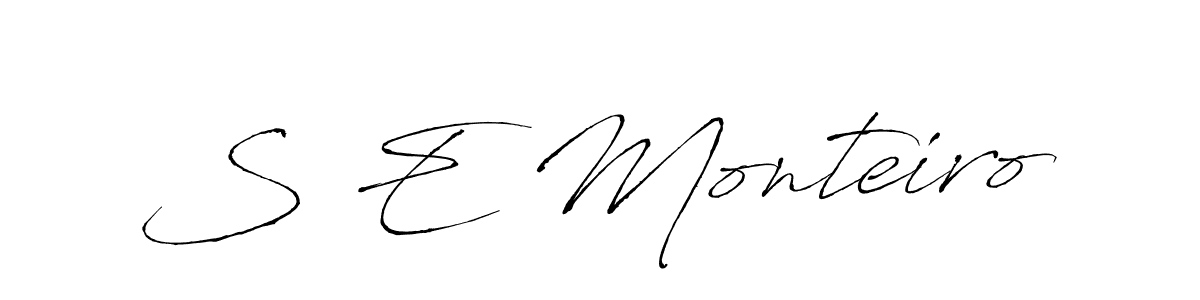 It looks lik you need a new signature style for name S E Monteiro. Design unique handwritten (Antro_Vectra) signature with our free signature maker in just a few clicks. S E Monteiro signature style 6 images and pictures png