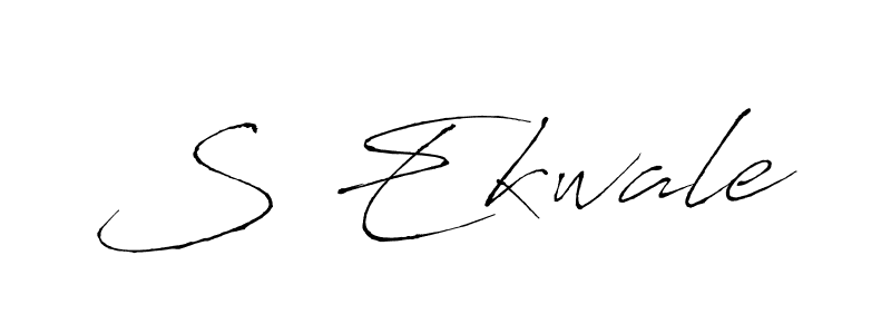 Make a beautiful signature design for name S Ekwale. With this signature (Antro_Vectra) style, you can create a handwritten signature for free. S Ekwale signature style 6 images and pictures png