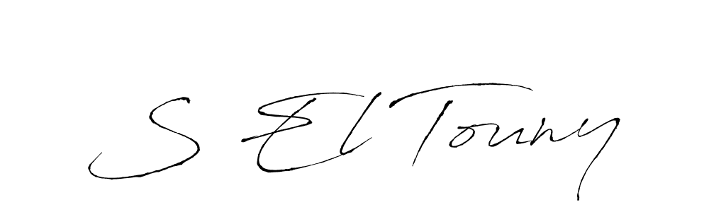 How to make S El Touny signature? Antro_Vectra is a professional autograph style. Create handwritten signature for S El Touny name. S El Touny signature style 6 images and pictures png