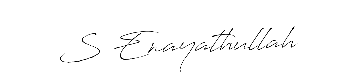 The best way (Antro_Vectra) to make a short signature is to pick only two or three words in your name. The name S Enayathullah include a total of six letters. For converting this name. S Enayathullah signature style 6 images and pictures png