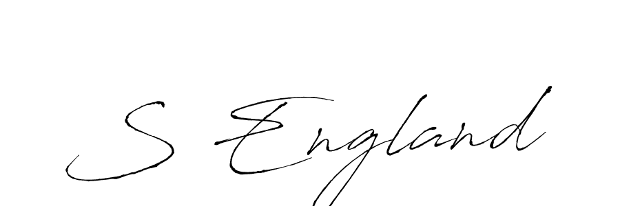 Create a beautiful signature design for name S England. With this signature (Antro_Vectra) fonts, you can make a handwritten signature for free. S England signature style 6 images and pictures png