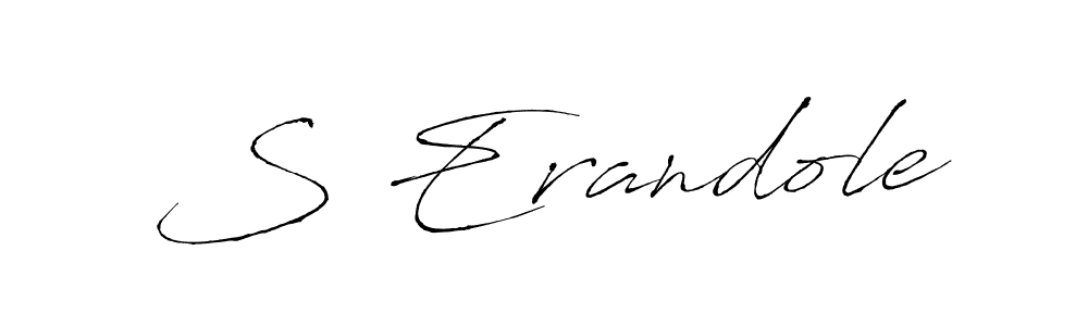 How to make S Erandole name signature. Use Antro_Vectra style for creating short signs online. This is the latest handwritten sign. S Erandole signature style 6 images and pictures png