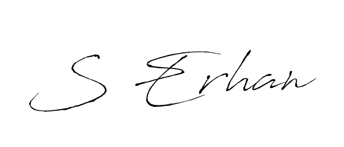 S Erhan stylish signature style. Best Handwritten Sign (Antro_Vectra) for my name. Handwritten Signature Collection Ideas for my name S Erhan. S Erhan signature style 6 images and pictures png