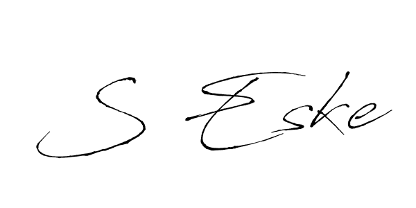 if you are searching for the best signature style for your name S Eske. so please give up your signature search. here we have designed multiple signature styles  using Antro_Vectra. S Eske signature style 6 images and pictures png