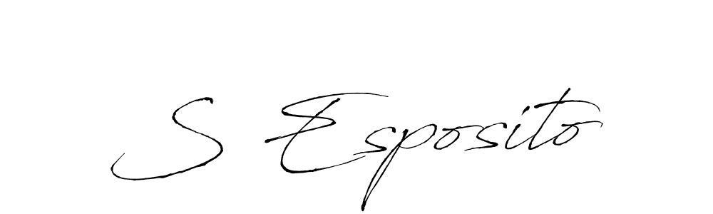 How to make S Esposito signature? Antro_Vectra is a professional autograph style. Create handwritten signature for S Esposito name. S Esposito signature style 6 images and pictures png