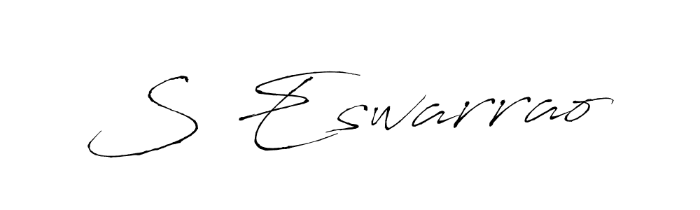 Create a beautiful signature design for name S Eswarrao. With this signature (Antro_Vectra) fonts, you can make a handwritten signature for free. S Eswarrao signature style 6 images and pictures png