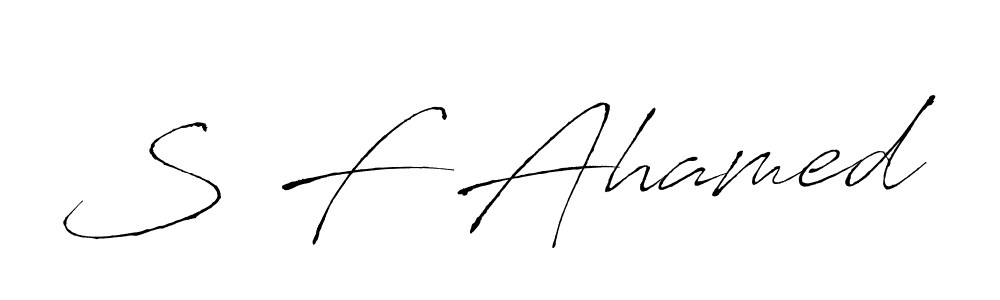 if you are searching for the best signature style for your name S F Ahamed. so please give up your signature search. here we have designed multiple signature styles  using Antro_Vectra. S F Ahamed signature style 6 images and pictures png