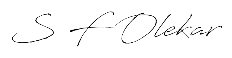 The best way (Antro_Vectra) to make a short signature is to pick only two or three words in your name. For converting this name S F Olekar. S F Olekar signature style 6 images and pictures png