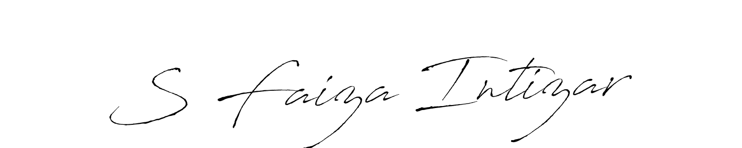 Also we have S Faiza Intizar name is the best signature style. Create professional handwritten signature collection using Antro_Vectra autograph style. S Faiza Intizar signature style 6 images and pictures png